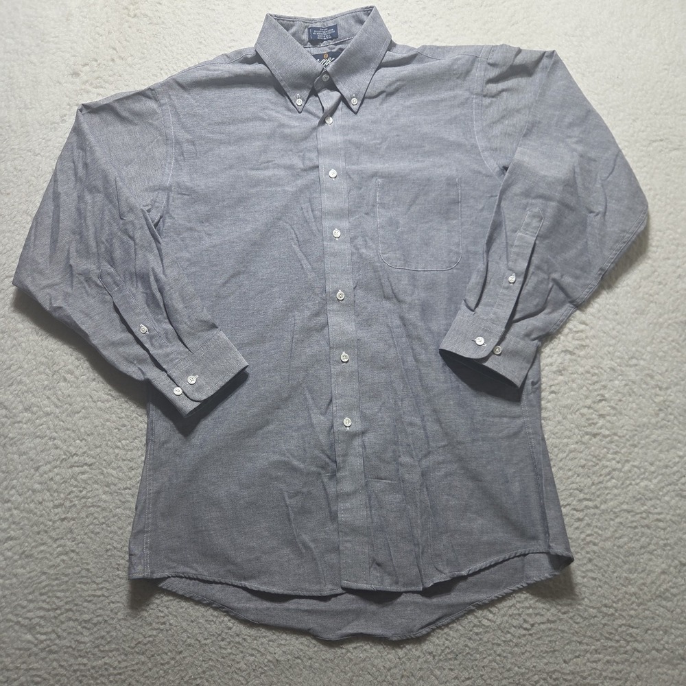 Vintage 90s BILL BLASS Signature Oxford Long Sleeve Button Down Mens 16 32/33